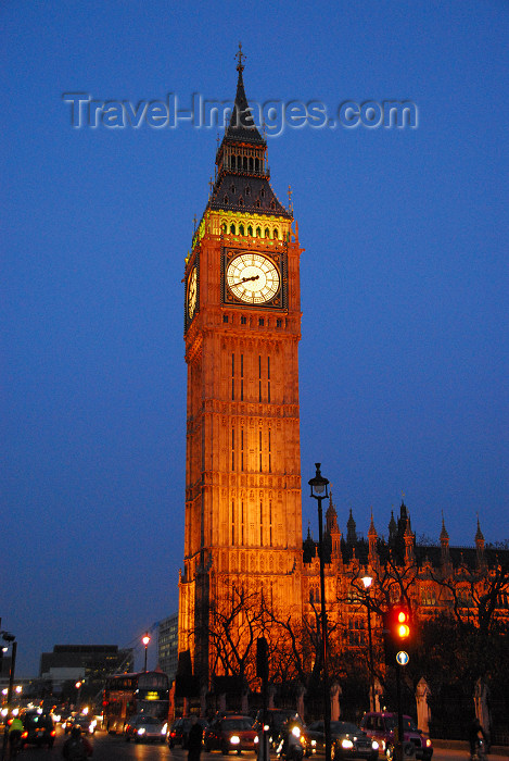 england438: London: Big Ben at night - Victorian Gothic style, architect Charles Barry - Bridge street - photo by M.Torres / Travel-Images.com - (c) Travel-Images.com - Stock Photography agency - Image Bank