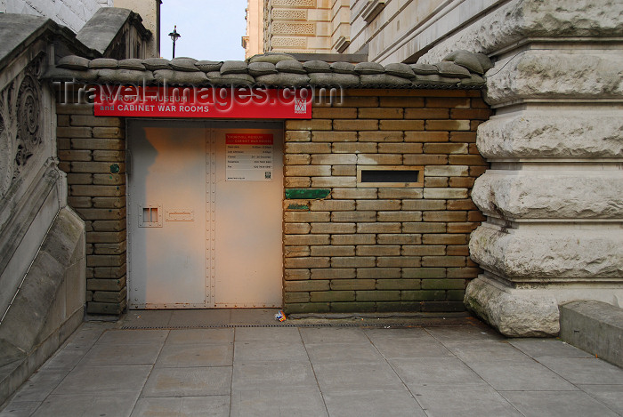 england449: London: entrance to the Cabinet war rooms and Churchill museum - Horse Guards Road - City of Westminster - photo by M.Torres - (c) Travel-Images.com - Stock Photography agency - Image Bank