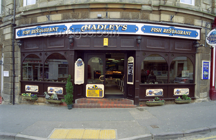 england508: Whitby, North Yorkshire,England: Hadley's Fish Restaurant, Church Street - photo by D.Jackson - (c) Travel-Images.com - Stock Photography agency - Image Bank