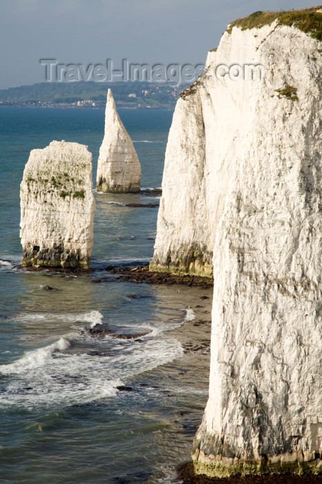 england551: Old Harry Rocks, Jurassic Coast, Dorset, England: vertical cliffs and the Pinnacles - Handfast Point - UNESCO World Heritage Site - photo by I.Middleton - (c) Travel-Images.com - Stock Photography agency - Image Bank