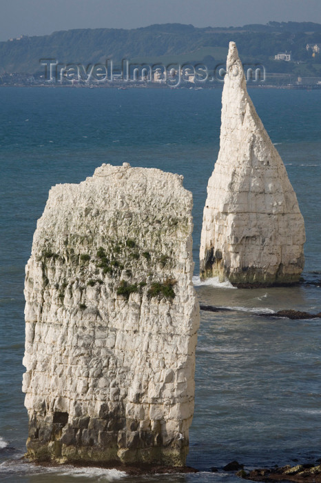 england554: Old Harry Rocks, Jurassic Coast, Dorset, England: The Pinnacles - chalk stacks - UNESCO World Heritage Site - photo by I.Middleton - (c) Travel-Images.com - Stock Photography agency - Image Bank