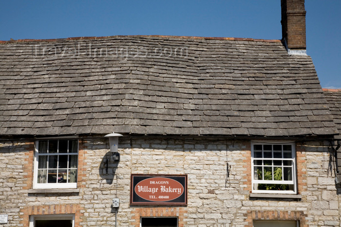 england560: Corfe Castle Village, Dorset, England: Dragons, the village Bakery - photo by I.Middleton - (c) Travel-Images.com - Stock Photography agency - Image Bank