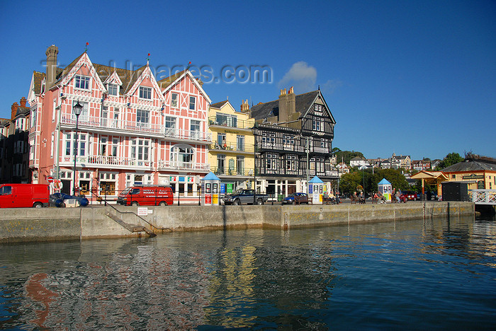 england582: Dartmouth, Devon, England: façades on the harbour front - photo by T.Marshall - (c) Travel-Images.com - Stock Photography agency - Image Bank