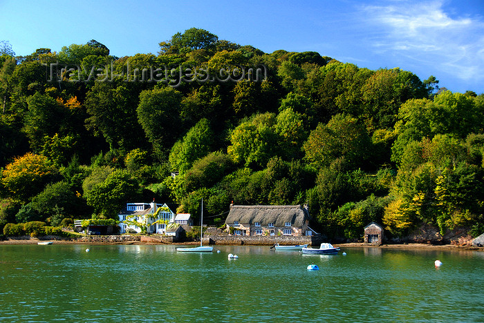 england589: Dittisham, Devon, England: banks of the tidal River Dart, a 'ria' - photo by T.Marshall - (c) Travel-Images.com - Stock Photography agency - Image Bank