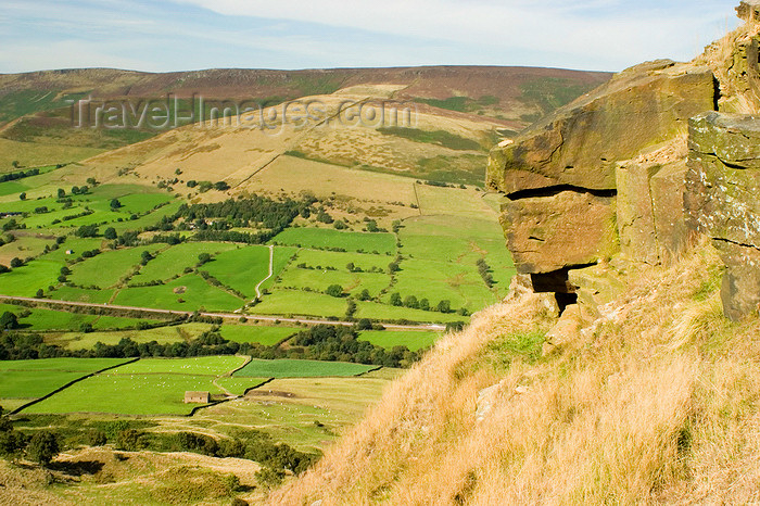 england606: Peak District, Derbyshire, England: rock and valley view - near Castleton - photo by I.Middleton - (c) Travel-Images.com - Stock Photography agency - Image Bank