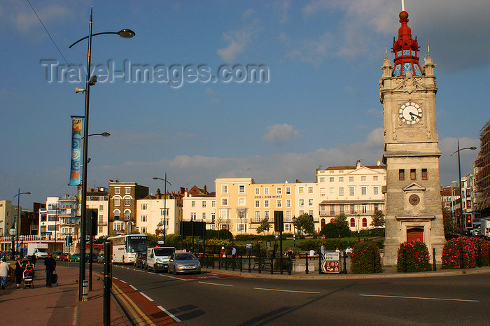 england633: Margate, Kent, South East England: Clock Tower on the seafront, erected in honour of Queen Victoria- photo by I.Middleton - (c) Travel-Images.com - Stock Photography agency - Image Bank