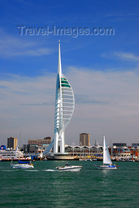 england650: Portsmouth, Hampshire, South East England, UK: Gunwharf Quays and Spinnaker Tower - designed by HGP Architects - Portsmouth Harbour - Portsea Island - photo by T.Marshall - (c) Travel-Images.com - Stock Photography agency - Image Bank