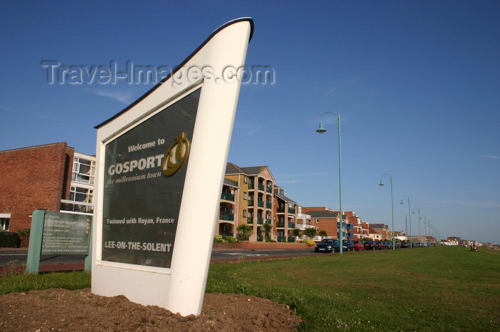 england655: Lee on Solent, Gosport, Hampshire, South East England, UK: sign at the waterfront - photo by I.Middleton - (c) Travel-Images.com - Stock Photography agency - Image Bank