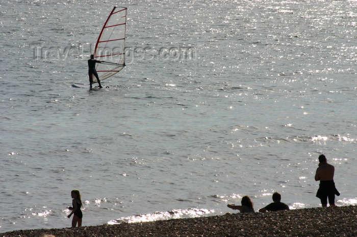 england656: Gosport, Hampshire, South East England, UK: view from the beach with windsurfers in background - photo by I.Middleton - (c) Travel-Images.com - Stock Photography agency - Image Bank