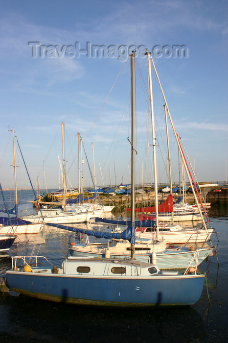 england660: Lee on Solent, Hampshire, South East England, UK: line of boats in Titchfield Haven marina at Hill Head - photo by I.Middleton - (c) Travel-Images.com - Stock Photography agency - Image Bank