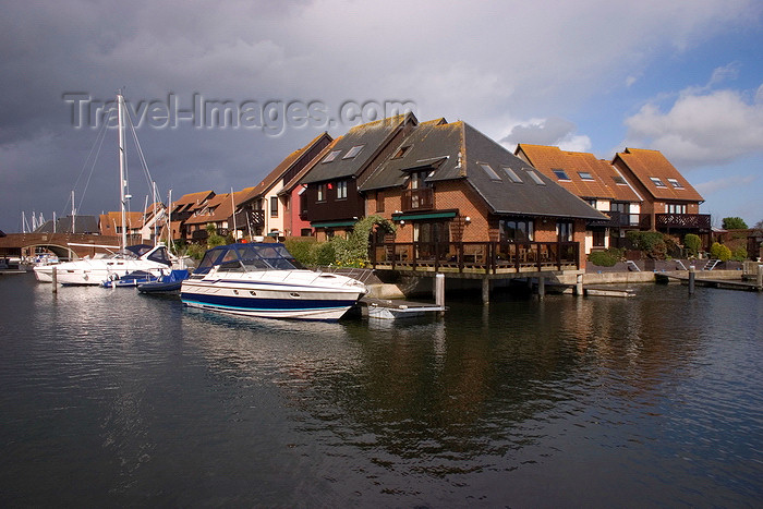 england675: Hythe, New Forest, Hampshire, South East England, UK: boats and house on stilts - Hythe Marina - Solent - photo by I.Middleton - (c) Travel-Images.com - Stock Photography agency - Image Bank