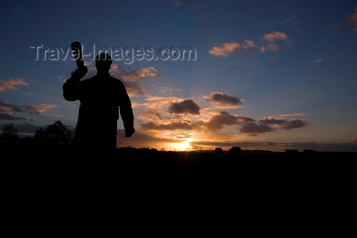 england681: Calshot, Solent, Hampshire, South East England, UK: photographer silhouette at sundown - photo by I.Middleton - (c) Travel-Images.com - Stock Photography agency - Image Bank