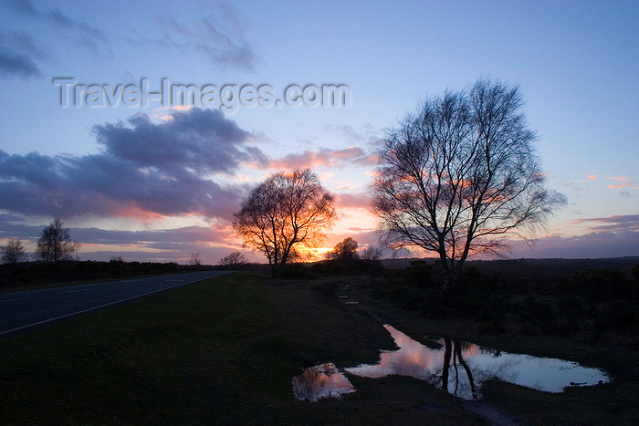 england682: Calshot, Solent, Hampshire, South East England, UK: bird shaped puddle at sunset - photo by I.Middleton - (c) Travel-Images.com - Stock Photography agency - Image Bank