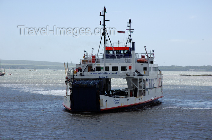 england690: Solent, England, UK: Isle of Wight ferry - Cenwulf - built by Robb Caledon Shipbuilders, Dundee - operated by Wightlink Ferries - photo by T.Marshall - (c) Travel-Images.com - Stock Photography agency - Image Bank