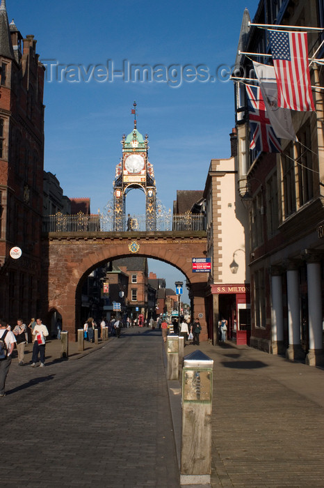 england715: Chester, Cheshire, North West England, UK: Eastgate - photo by I.Middleton - (c) Travel-Images.com - Stock Photography agency - Image Bank