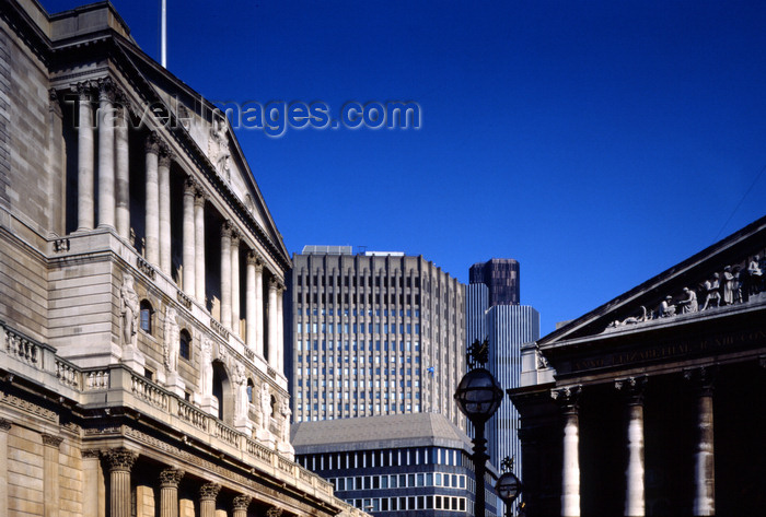 england782: London, England: Bank of England and Royal Exchange - The City - photo by A.Bartel - (c) Travel-Images.com - Stock Photography agency - Image Bank