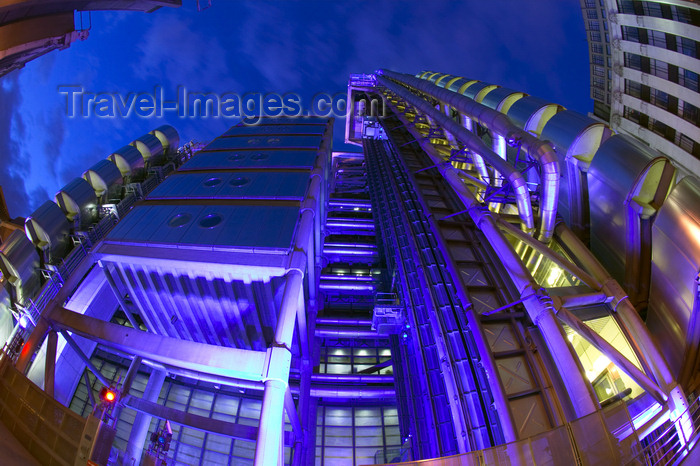 england788: London, England: Lloyds building at night - photo by A.Bartel - (c) Travel-Images.com - Stock Photography agency - Image Bank