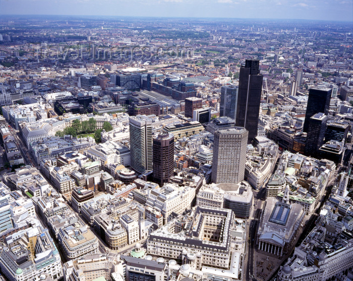 england800: London, England: The City, Bank of England, Royal Exchange and bank buildings - Threadneedle Street - Aerial - photo by A.Bartel - (c) Travel-Images.com - Stock Photography agency - Image Bank