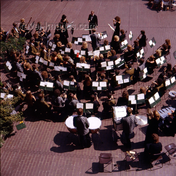 england801: London, England: Youth Orchestra - Barbican Lakeside Terrace - The City - photo by A.Bartel - (c) Travel-Images.com - Stock Photography agency - Image Bank