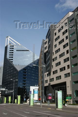 estonia117: Estonia -  Tallinn: estonian bank Eesti Ühispank - business district - tower - Estonian Union Bank Headquarters in Tallinn, designed by architects, AB R. Puusepp Stuudio - photo by A.Dnieprowsky - (c) Travel-Images.com - Stock Photography agency - Image Bank