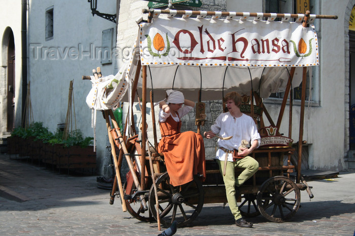 estonia164: Estonia - Tallinn - Old Town - Old Hansa Restaurant's Roasted Almonds cart - photo by K.Hagen - (c) Travel-Images.com - Stock Photography agency - Image Bank