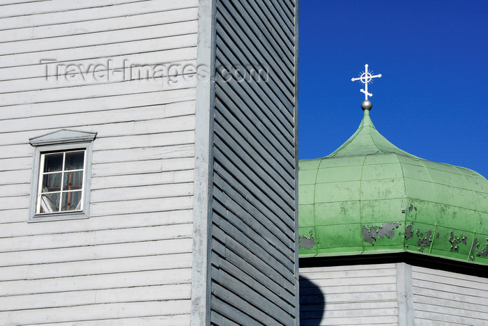 estonia180: Estonia, Tallinn, Traditional wooden church detail - spire and dome - photo by J.Pemberton - (c) Travel-Images.com - Stock Photography agency - Image Bank