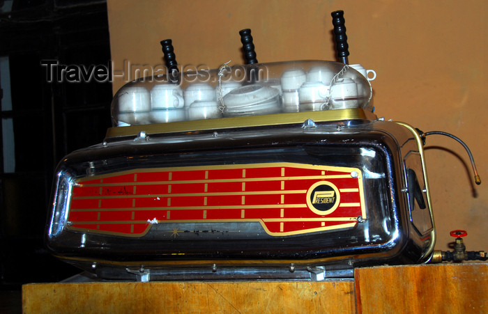 ethiopia126: Addis Ababa, Ethiopia: Itegue Taitu Hotel - vintage espresso machine - photo by M.Torres - (c) Travel-Images.com - Stock Photography agency - Image Bank