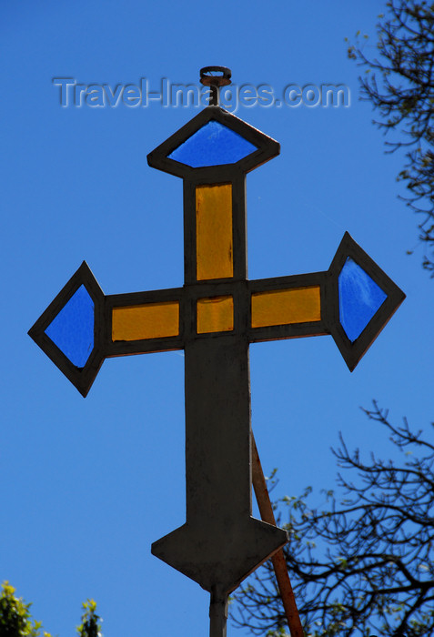 ethiopia135: Addis Ababa, Ethiopia: Urael Church - glass cross - photo by M.Torres - (c) Travel-Images.com - Stock Photography agency - Image Bank