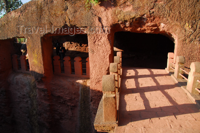 ethiopia193: Lalibela, Amhara region, Ethiopia: bridge leading to Bet Gabriel-Rufael church - photo by M.Torres - (c) Travel-Images.com - Stock Photography agency - Image Bank