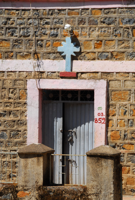 ethiopia204: Gondar, Amhara Region, Ethiopia: door with cross - photo by M.Torres - (c) Travel-Images.com - Stock Photography agency - Image Bank