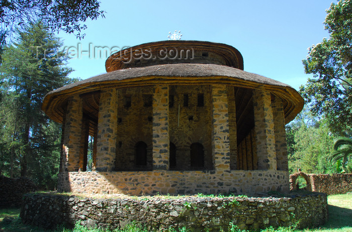 ethiopia257: Gondar, Amhara Region, Ethiopia: Debre Berham Selassie church - back facade - photo by M.Torres - (c) Travel-Images.com - Stock Photography agency - Image Bank