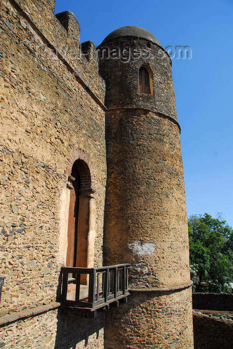 ethiopia267: Gondar, Amhara Region, Ethiopia: Royal Enclosure - Fasiladas' Palace - balcony - photo by M.Torres - (c) Travel-Images.com - Stock Photography agency - Image Bank