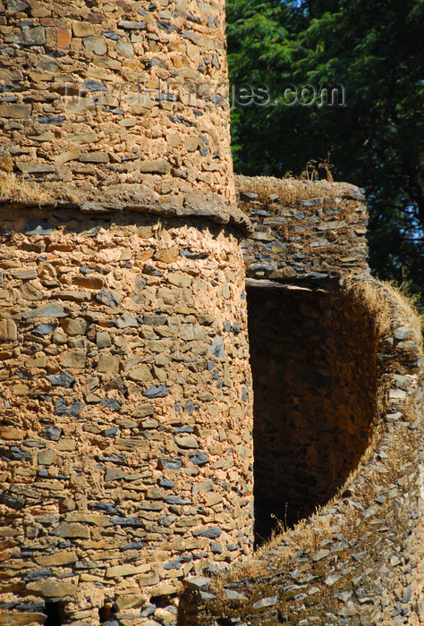 ethiopia279: Gondar, Amhara Region, Ethiopia: Royal Enclosure - Iyasu palace - spiral stairs - photo by M.Torres - (c) Travel-Images.com - Stock Photography agency - Image Bank