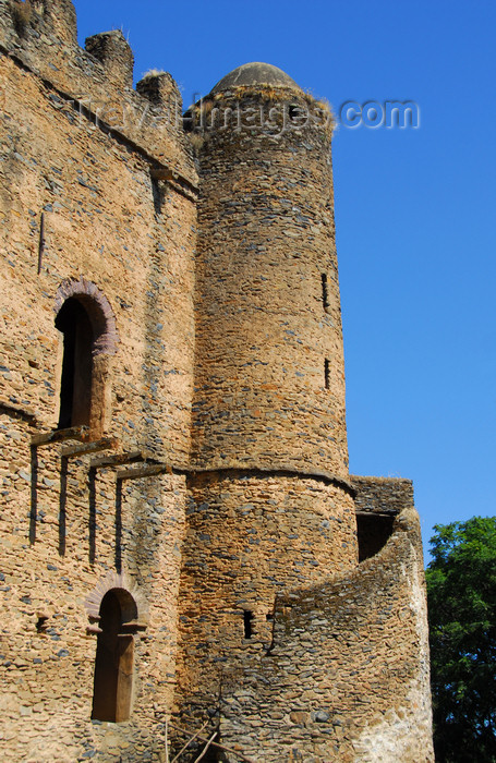 ethiopia288: Gondar, Amhara Region, Ethiopia: Royal Enclosure - Iyasu palace - tower with spiral stairs - photo by M.Torres - (c) Travel-Images.com - Stock Photography agency - Image Bank