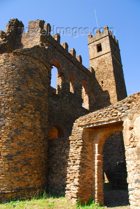 ethiopia289: Gondar, Amhara Region, Ethiopia: Royal Enclosure - Fasiladas' Archive or Chancellery - gate - photo by M.Torres - (c) Travel-Images.com - Stock Photography agency - Image Bank