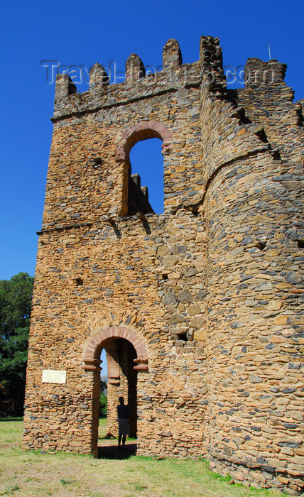 ethiopia290: Gondar, Amhara Region, Ethiopia: Royal Enclosure - Fasiladas' Archive or Chancellery - ruined tower - photo by M.Torres - (c) Travel-Images.com - Stock Photography agency - Image Bank