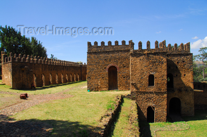 ethiopia295: Gondar, Amhara Region, Ethiopia: Royal Enclosure - Bakaffa's palace - seen from the East - photo by M.Torres - (c) Travel-Images.com - Stock Photography agency - Image Bank