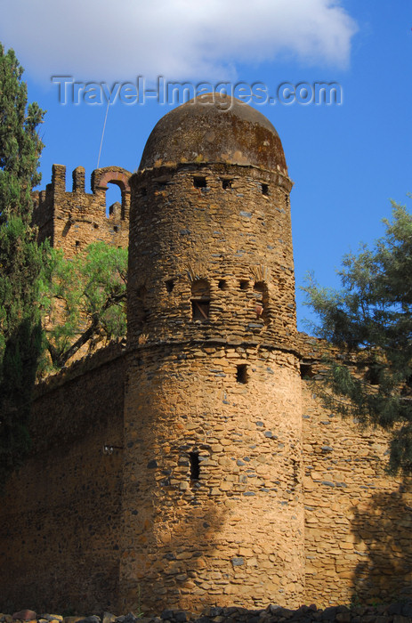 ethiopia319: Gondar, Amhara Region, Ethiopia: Royal Enclosure - tower near Mentewab's castle seen from outside the walls - photo by M.Torres - (c) Travel-Images.com - Stock Photography agency - Image Bank