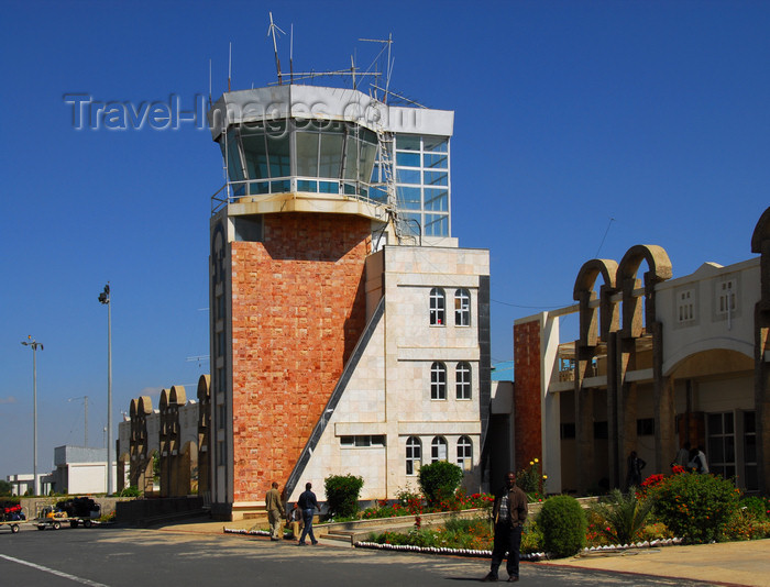 ethiopia323: Axum - Mehakelegnaw Zone, Tigray Region: Axum Yohannes IV Airport control tower - IATA: AXU, ICAO: HAAX - photo by M.Torres - (c) Travel-Images.com - Stock Photography agency - Image Bank