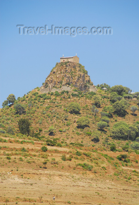 ethiopia325: Axum - Mehakelegnaw Zone, Tigray Region: monastery of Abba Pentalewon, one of the Nine Saints who fled to Ethiopia to escape persecution after the Councils of Ephesus and Chalcedon proclaimed Monophysitism a heresy - Ethiopian Meteora - photo by M.Torres - (c) Travel-Images.com - Stock Photography agency - Image Bank