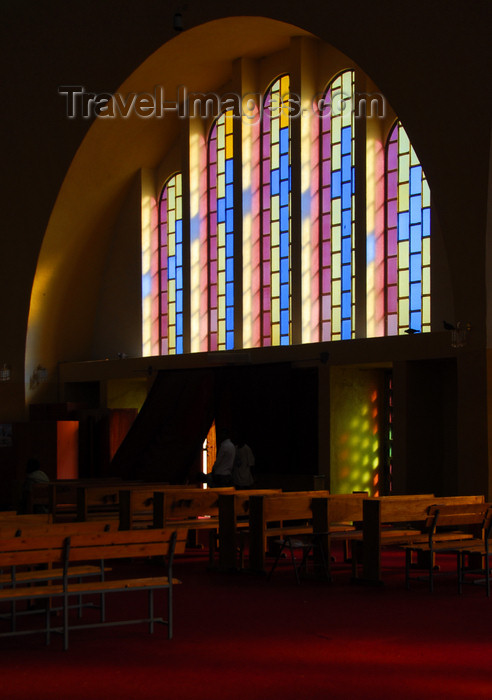 ethiopia363: Axum - Mehakelegnaw Zone, Tigray Region: Church of St Mary of Zion - light and pews - photo by M.Torres - (c) Travel-Images.com - Stock Photography agency - Image Bank