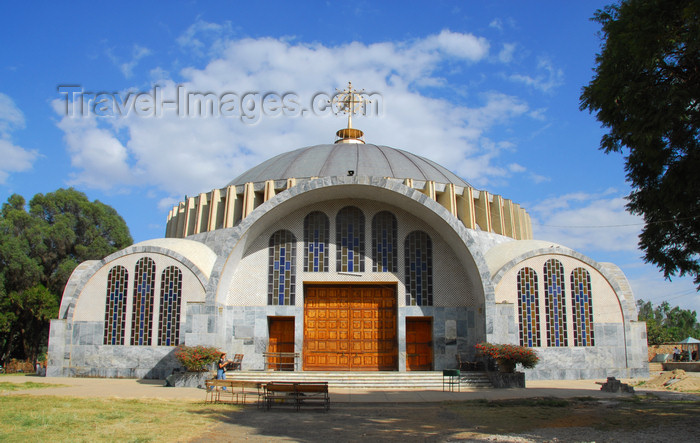 ethiopia368: Axum - Mehakelegnaw Zone, Tigray Region: Church of St Mary of Zion - Tsion Maryam - inspired in Constantinople's Hagia Sophia - photo by M.Torres - (c) Travel-Images.com - Stock Photography agency - Image Bank