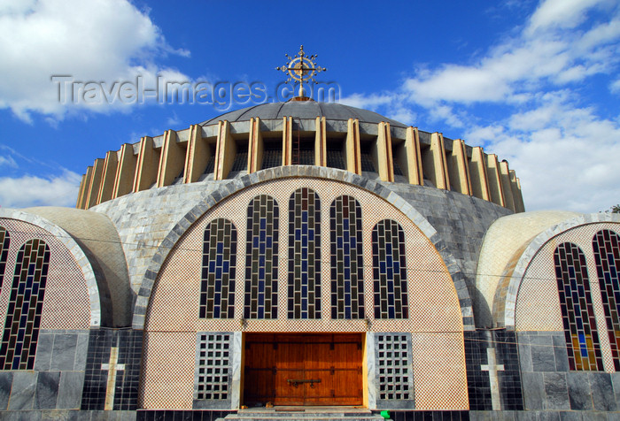 ethiopia375: Axum / Aksum - Mehakelegnaw Zone, Tigray Region: Church of St Mary of Zion - Haile Selassie imitates Justinian - south facade - photo by M.Torres - (c) Travel-Images.com - Stock Photography agency - Image Bank