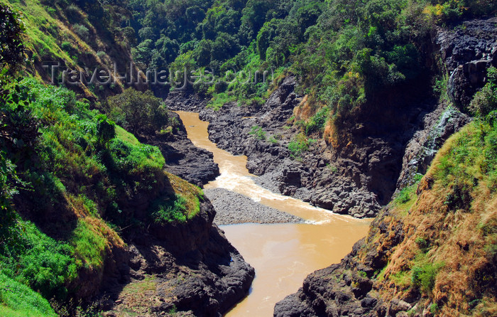 ethiopia446: Tis Issat, Amhara, Ethiopia: the Blue Nile / Abbay after the falls - considered holy in Ethiopia, believed to be the Gihon river mentioned in the Genesis  as flowing out of the Garden of Eden -  photo by M.Torres - (c) Travel-Images.com - Stock Photography agency - Image Bank