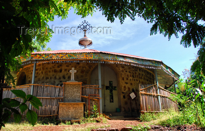 ethiopia452: Lake Tana, Amhara, Ethiopia: Entos Eyesu Monastery for nuns - the church - photo by M.Torres - (c) Travel-Images.com - Stock Photography agency - Image Bank