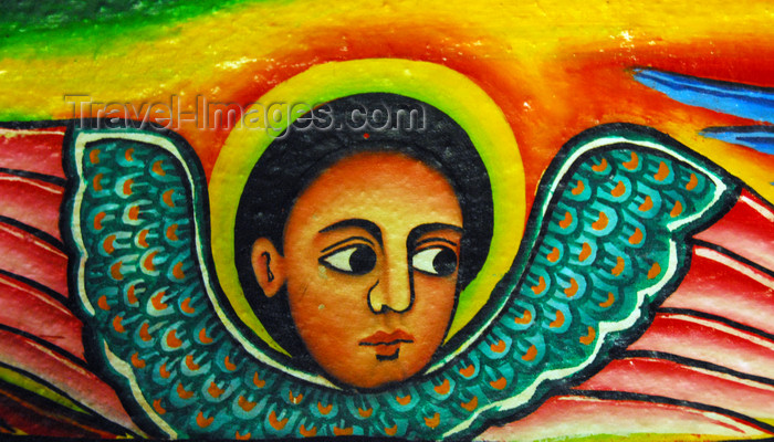 ethiopia461: Lake Tana, Amhara, Ethiopia: Entos Eyesu Monastery - Ethiopian angel - cherubim - photo by M.Torres - (c) Travel-Images.com - Stock Photography agency - Image Bank