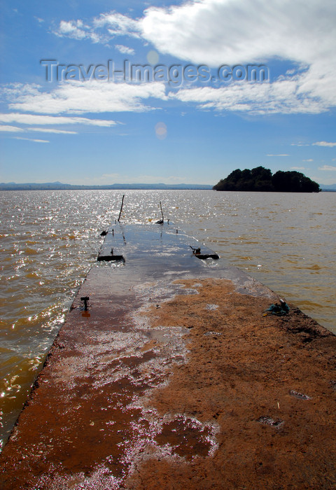 ethiopia473: Lake Tana, Amhara, Ethiopia: Kebran Gabriel Monastery - pier - view towards Entos Eyesu - photo by M.Torres  - (c) Travel-Images.com - Stock Photography agency - Image Bank