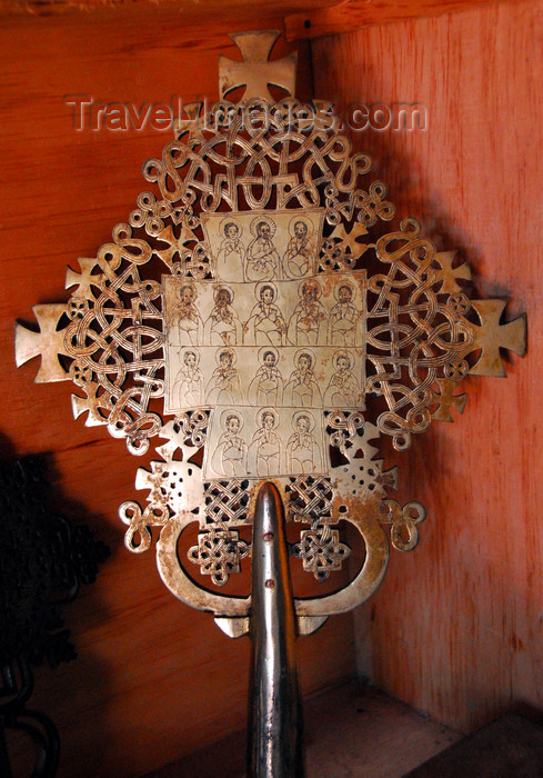 ethiopia477: Lake Tana, Amhara, Ethiopia: Kebran Gabriel Monastery - decorated cross - photo by M.Torres  - (c) Travel-Images.com - Stock Photography agency - Image Bank