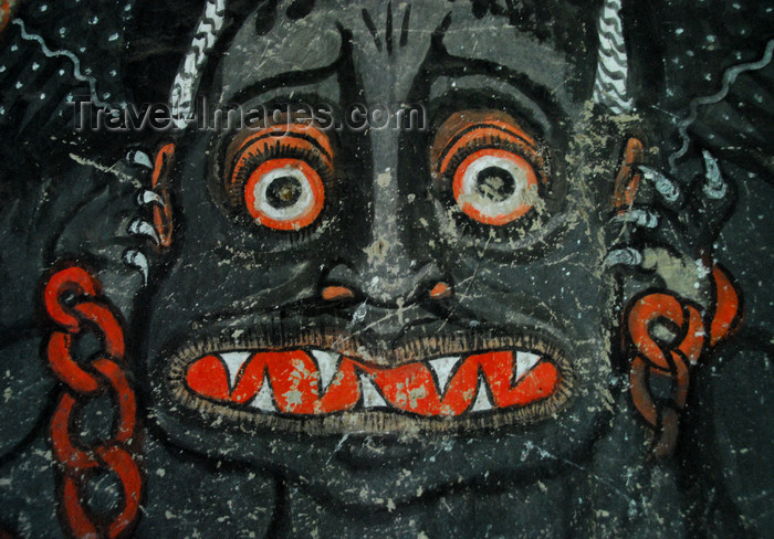 ethiopia483: Lake Tana, Amhara, Ethiopia: Kebran Gabriel Monastery - the devil - mural - photo by M.Torres  - (c) Travel-Images.com - Stock Photography agency - Image Bank