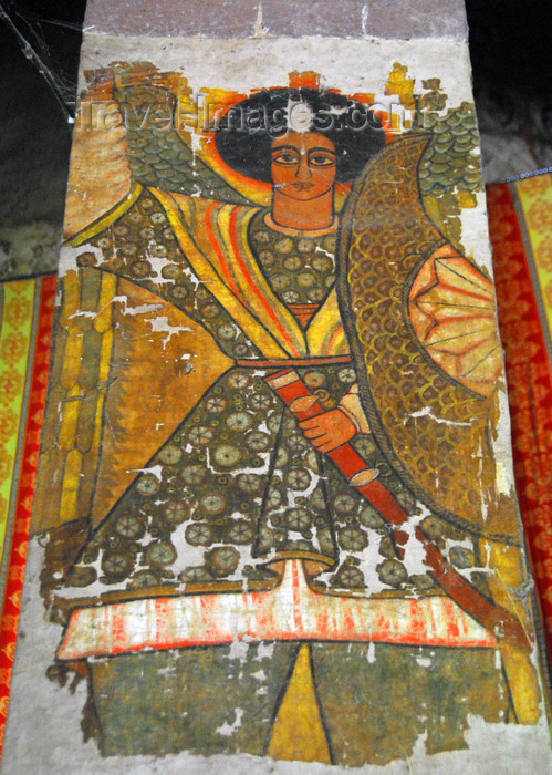 ethiopia484: Lake Tana, Amhara, Ethiopia: Kebran Gabriel Monastery - archangel Gabriel on a pillar - photo by M.Torres  - (c) Travel-Images.com - Stock Photography agency - Image Bank